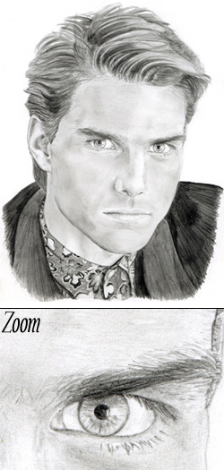 Tom Cruise au crayon format A4