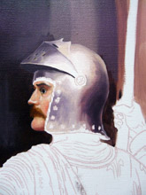 Avancement du visage du chevalier