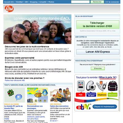 AIM, Messagerie Instantanée d'AOL